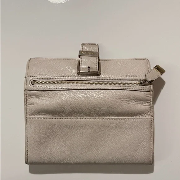 Michael Kors Beige Leather Wallet with Buckle - Picture 14 of 16